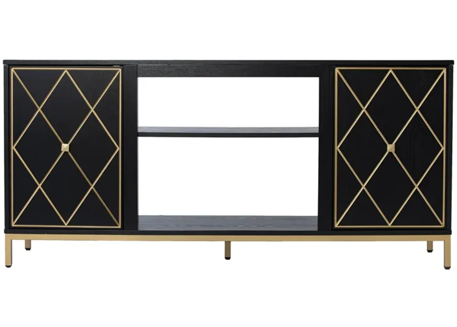 Sedbergh Media Console in Black by SEI Furniture