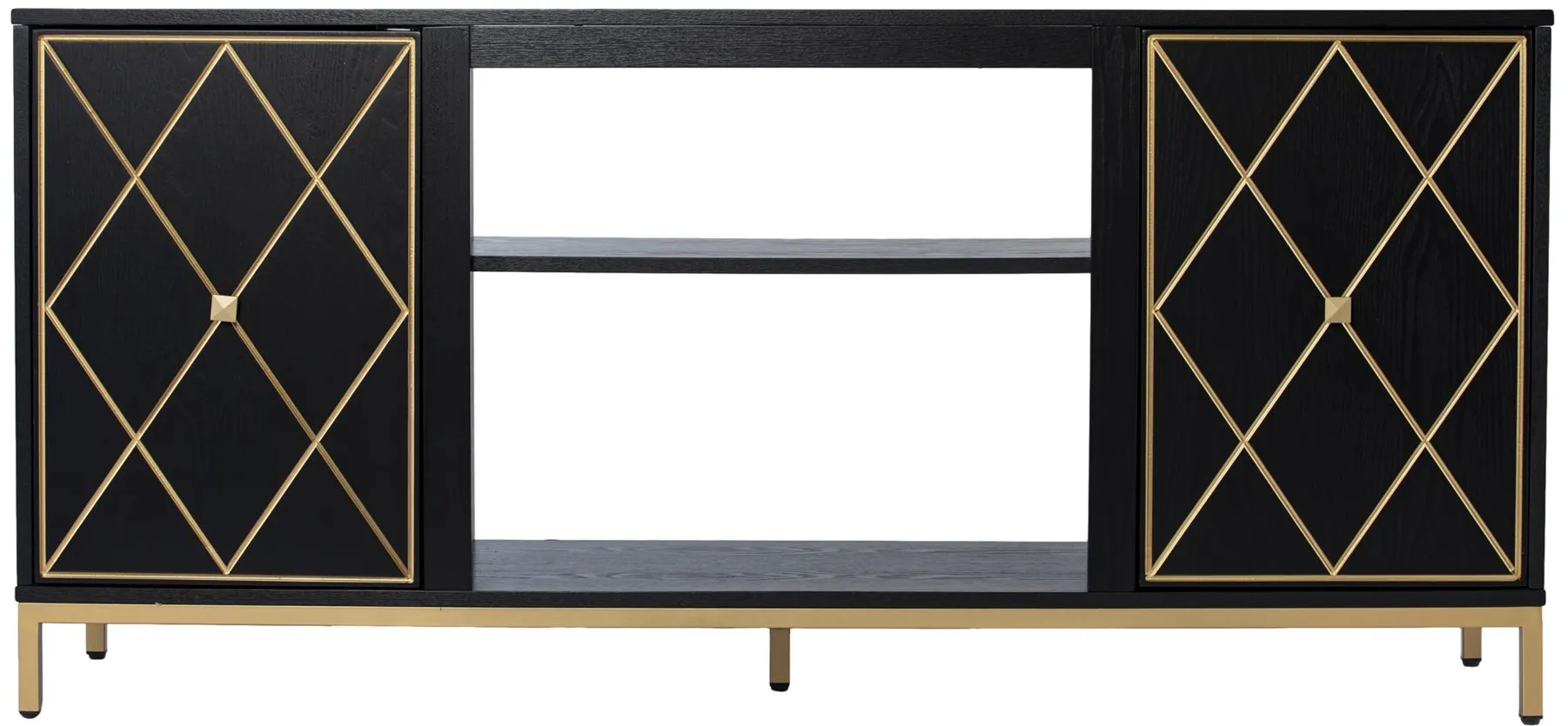 Sedbergh Media Console in Black by SEI Furniture