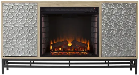 Luciana Fireplace Console in Natural by SEI Furniture