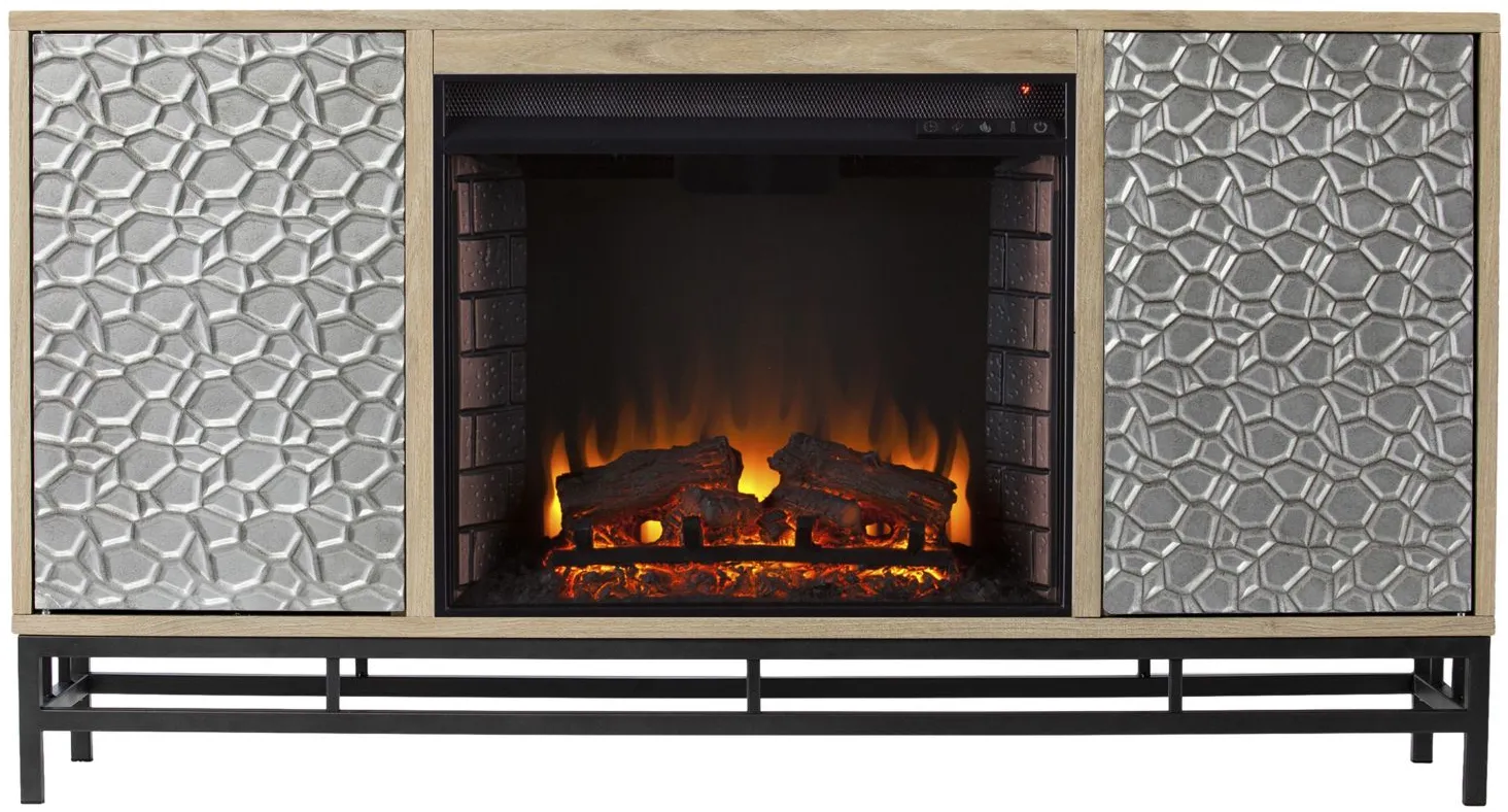 Luciana Fireplace Console in Natural by SEI Furniture