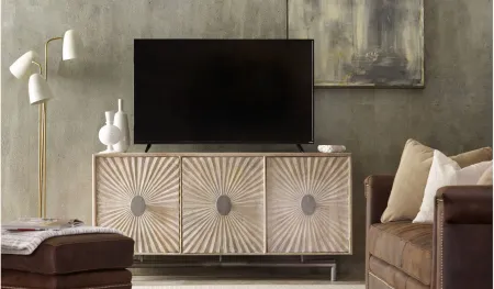 Kenji 68" Entertainment Console in Light Brown by Hooker Furniture