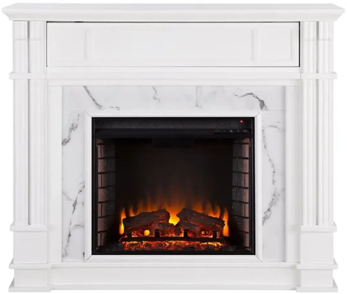 Caufield Media Fireplace in White by SEI Furniture