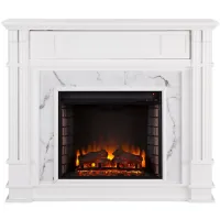 Caufield Media Fireplace in White by SEI Furniture