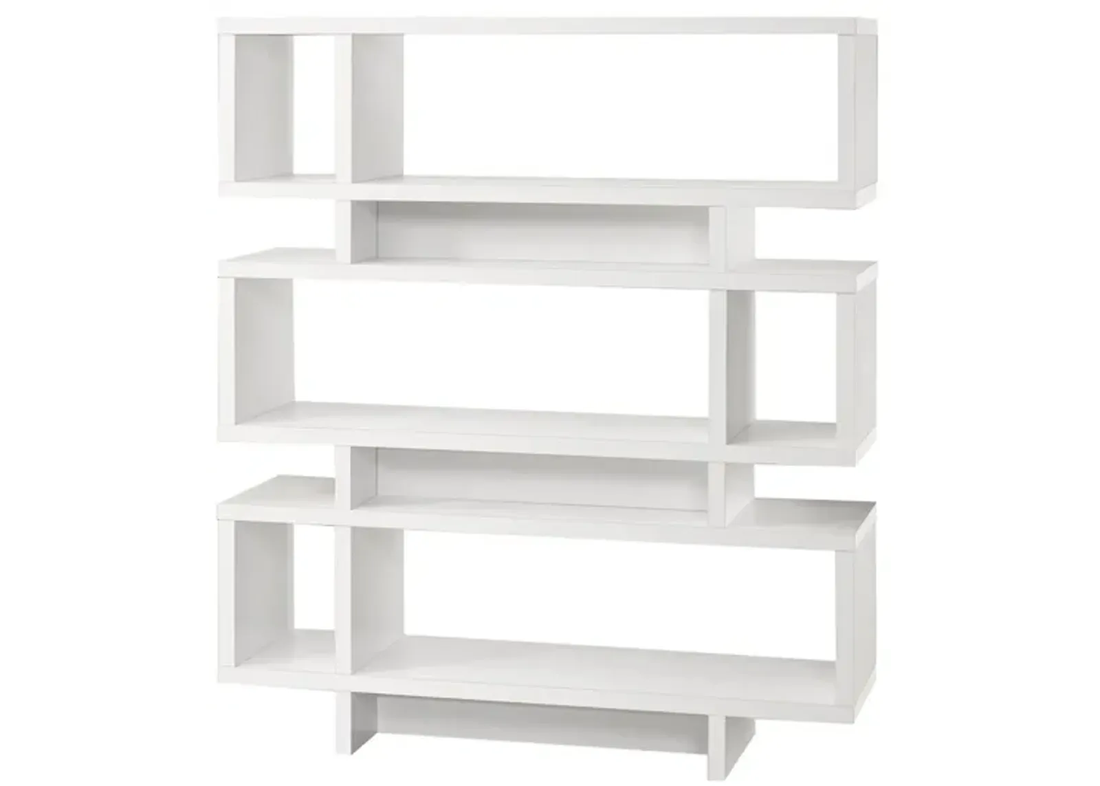 Monarch 55" Bookcase in White by Monarch Specialties