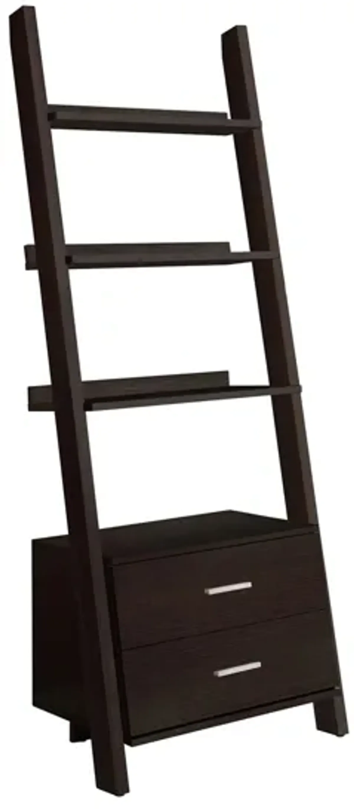 Monarch Leaning 69" Bookcase in Espresso by Monarch Specialties