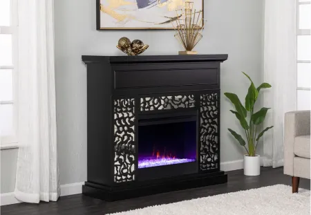 Philip Color Changing Fireplace in Black by SEI Furniture