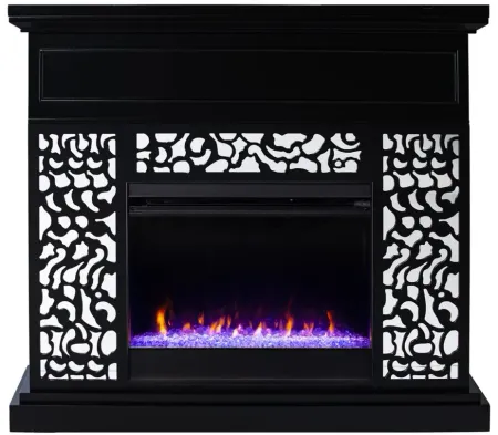 Philip Color Changing Fireplace in Black by SEI Furniture