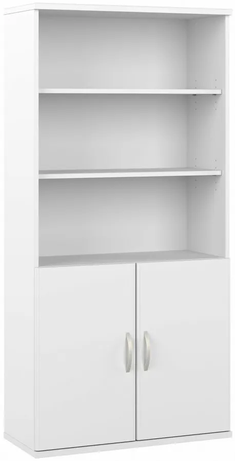 Steinbeck 5 Shelf Bookcase w/ in White by Bush Industries