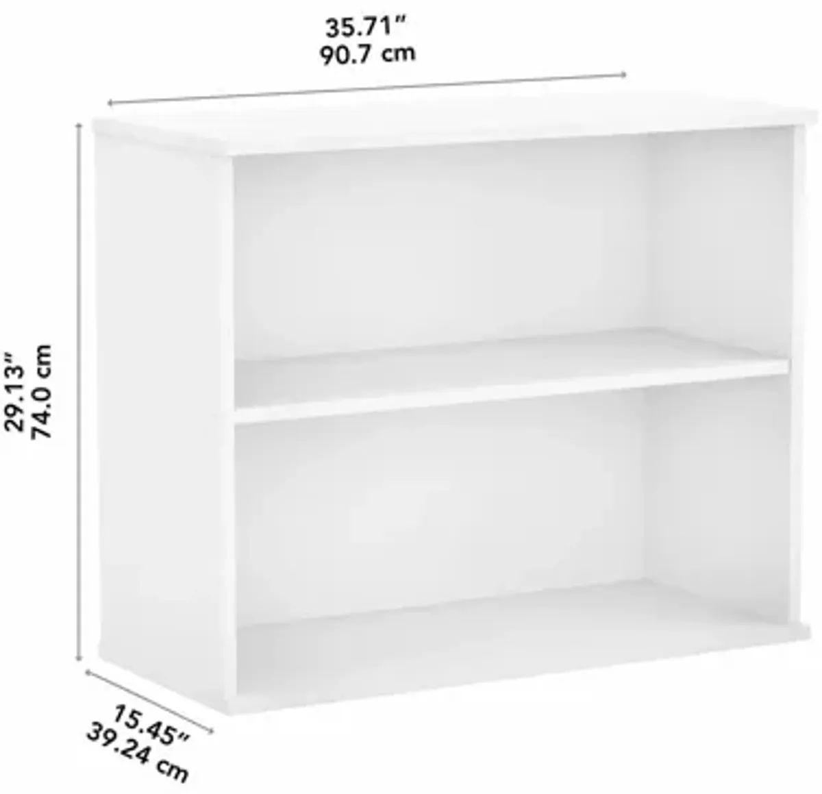 Steinbeck 2 Shelf Bookcase