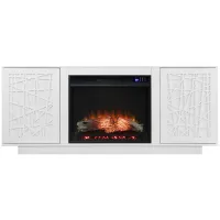 Fordbridge Touch Screen Media Fireplace in White by SEI Furniture
