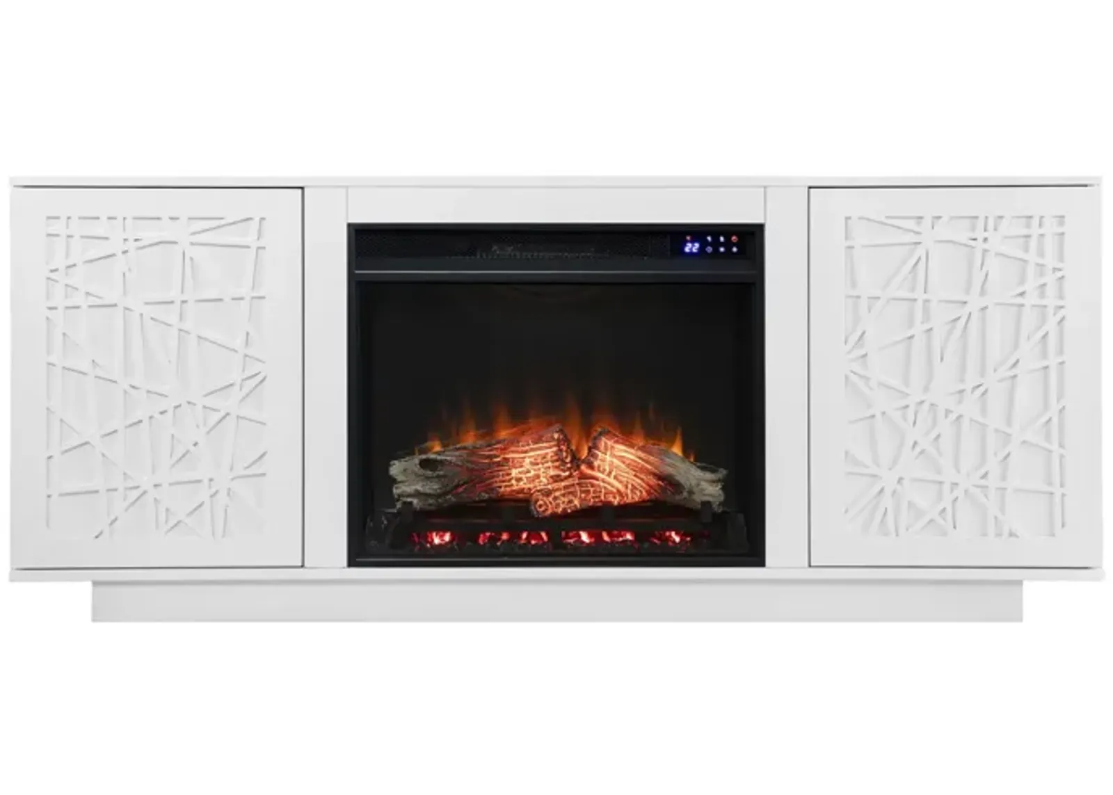 Fordbridge Touch Screen Media Fireplace in White by SEI Furniture