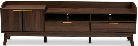Lena 2-Drawer Wood TV Stand in Walnut by Wholesale Interiors