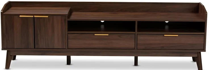 Lena 2-Drawer Wood TV Stand in Walnut by Wholesale Interiors