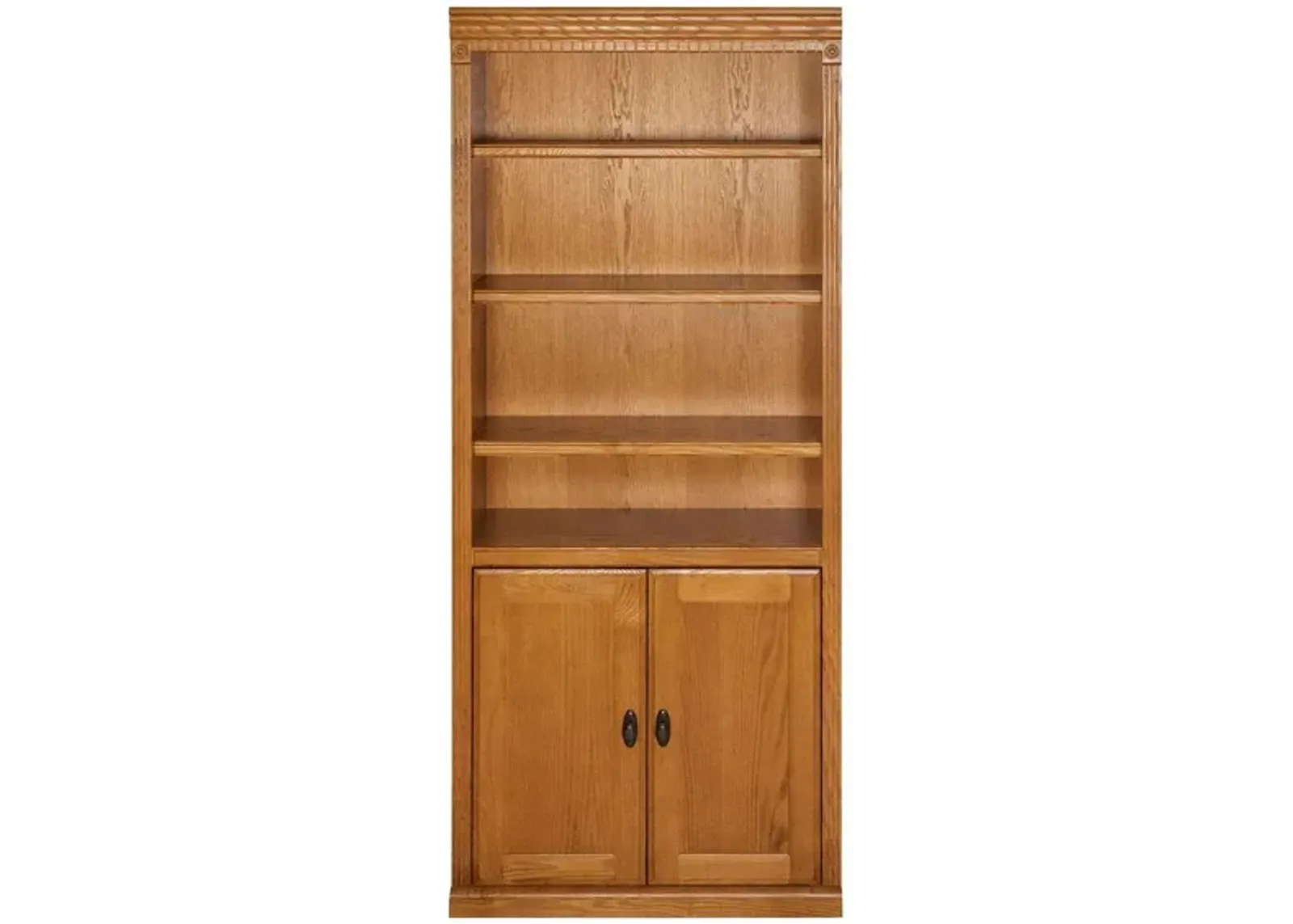 Huntington Oxford Wood Bookcase With Doors in Wheat by Martin Furniture