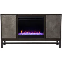 Lyon Color Changing Fireplace Console in Brown by SEI Furniture