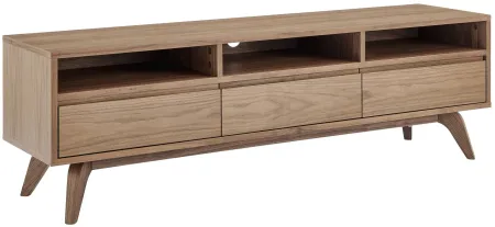 Lawrence Media Stand in Walnut by EuroStyle