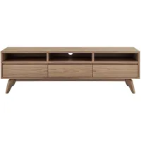 Lawrence Media Stand in Walnut by EuroStyle