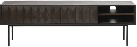 Ballena 2-Drawer TV Console in Brown-Black by Unique Furniture