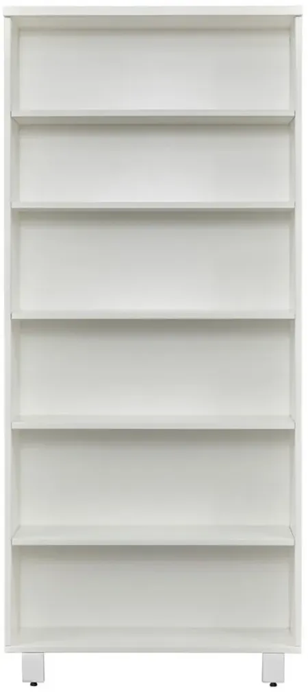 Kristoff 6-Shelf Bookcase in White by Unique Furniture