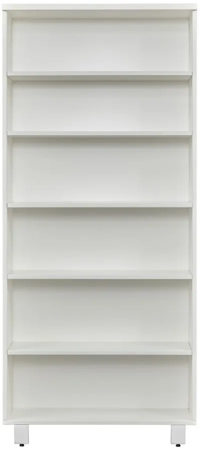 Kristoff 6-Shelf Bookcase in White by Unique Furniture