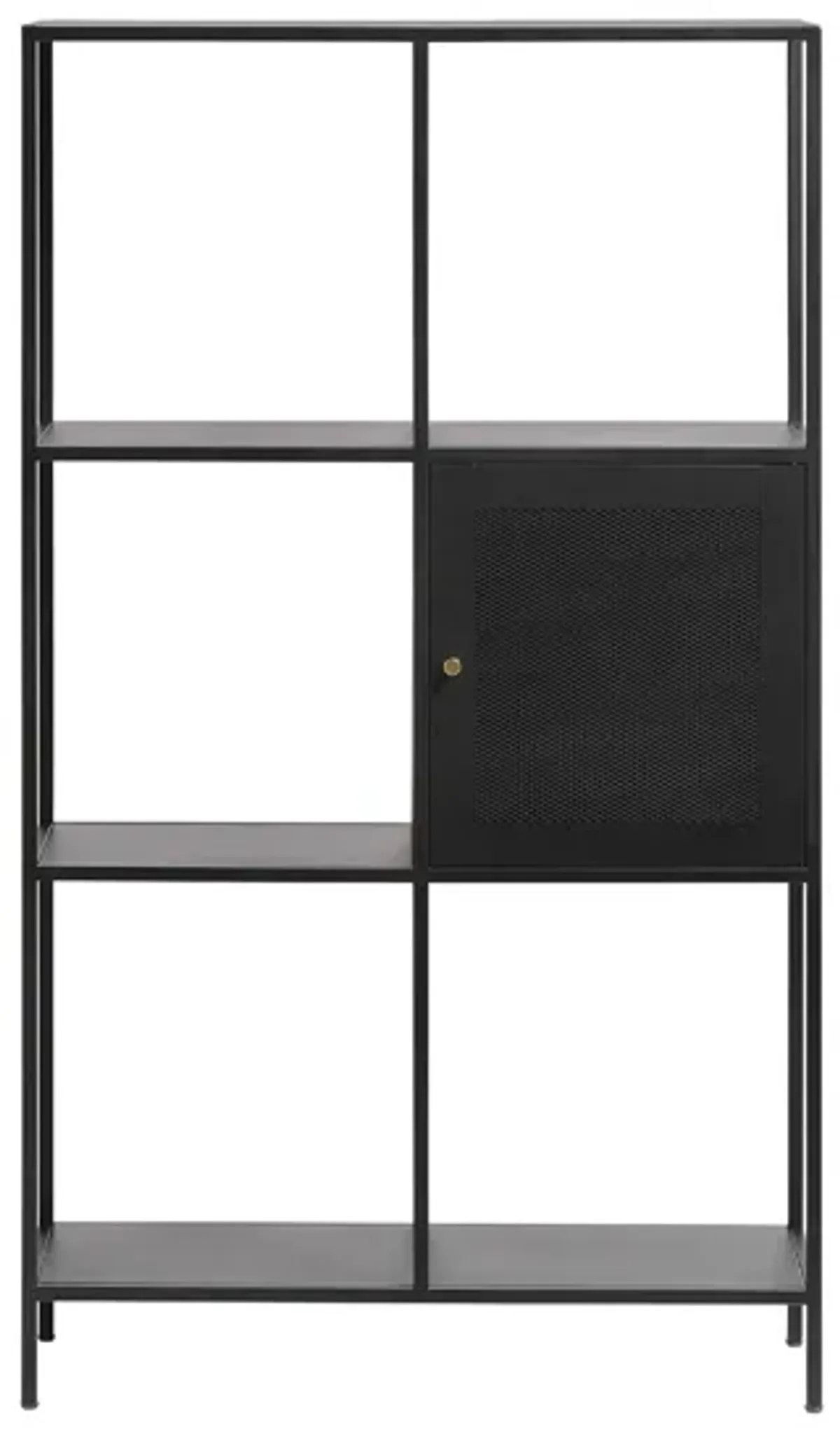 Jaco Open Bookcase in Black by Unique Furniture