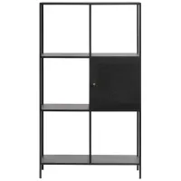 Jaco Open Bookcase in Black by Unique Furniture