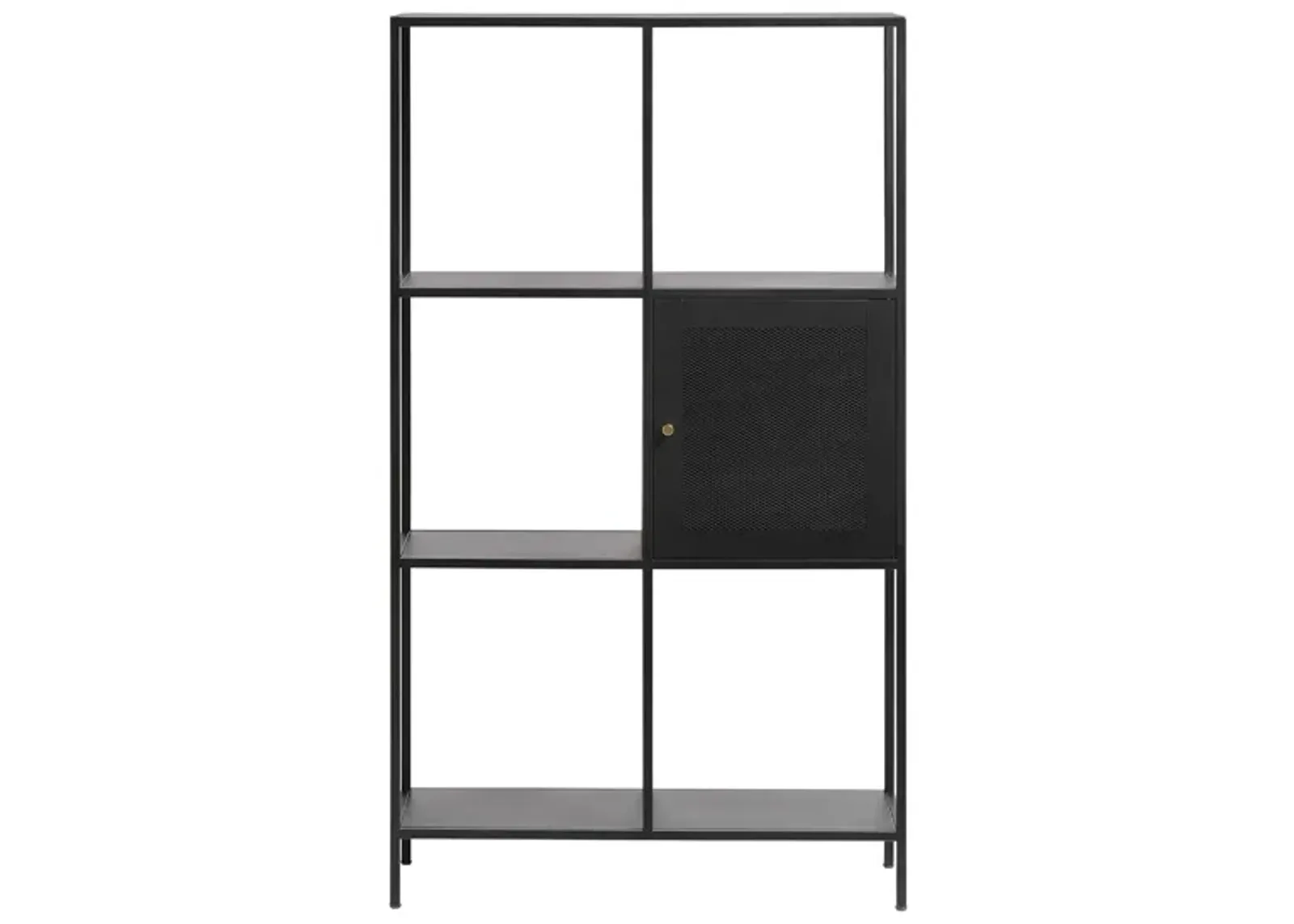 Jaco Open Bookcase in Black by Unique Furniture