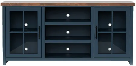 Nantucket 67" TV Console in Blue Denim and Whiskey by Legends Furniture