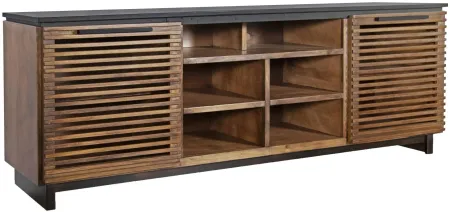 Reah 85" Console in Bourbon and Black by Legends Furniture
