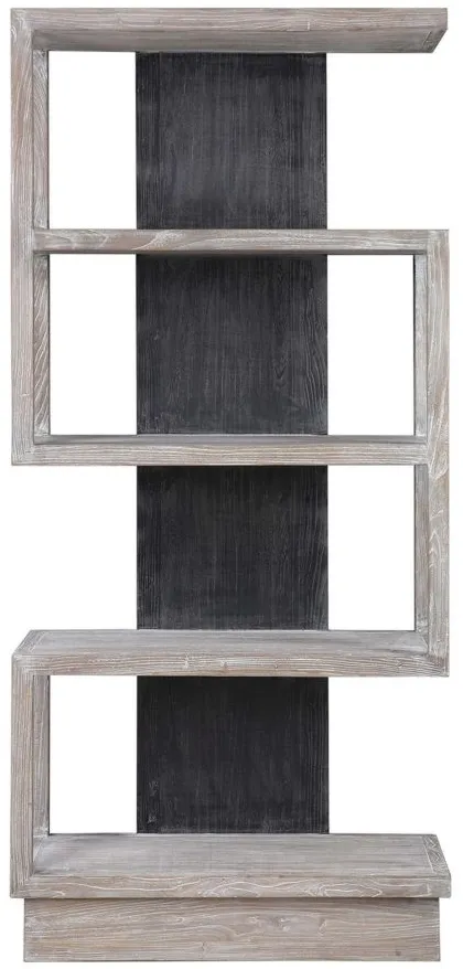 Nicasia Etagere in light gray / black by Uttermost