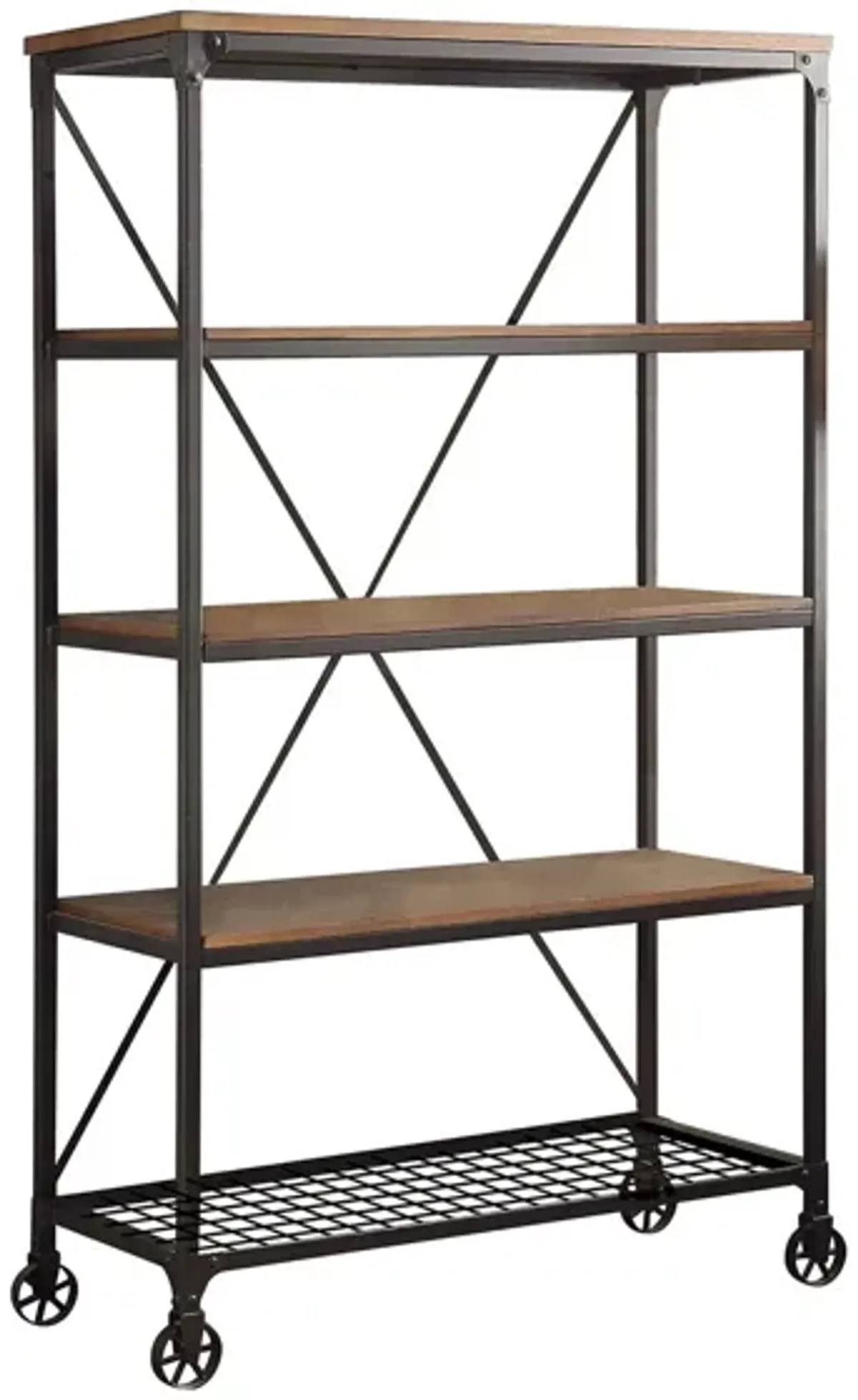 Cirque 40"W Bookshelf in Pine by Homelegance