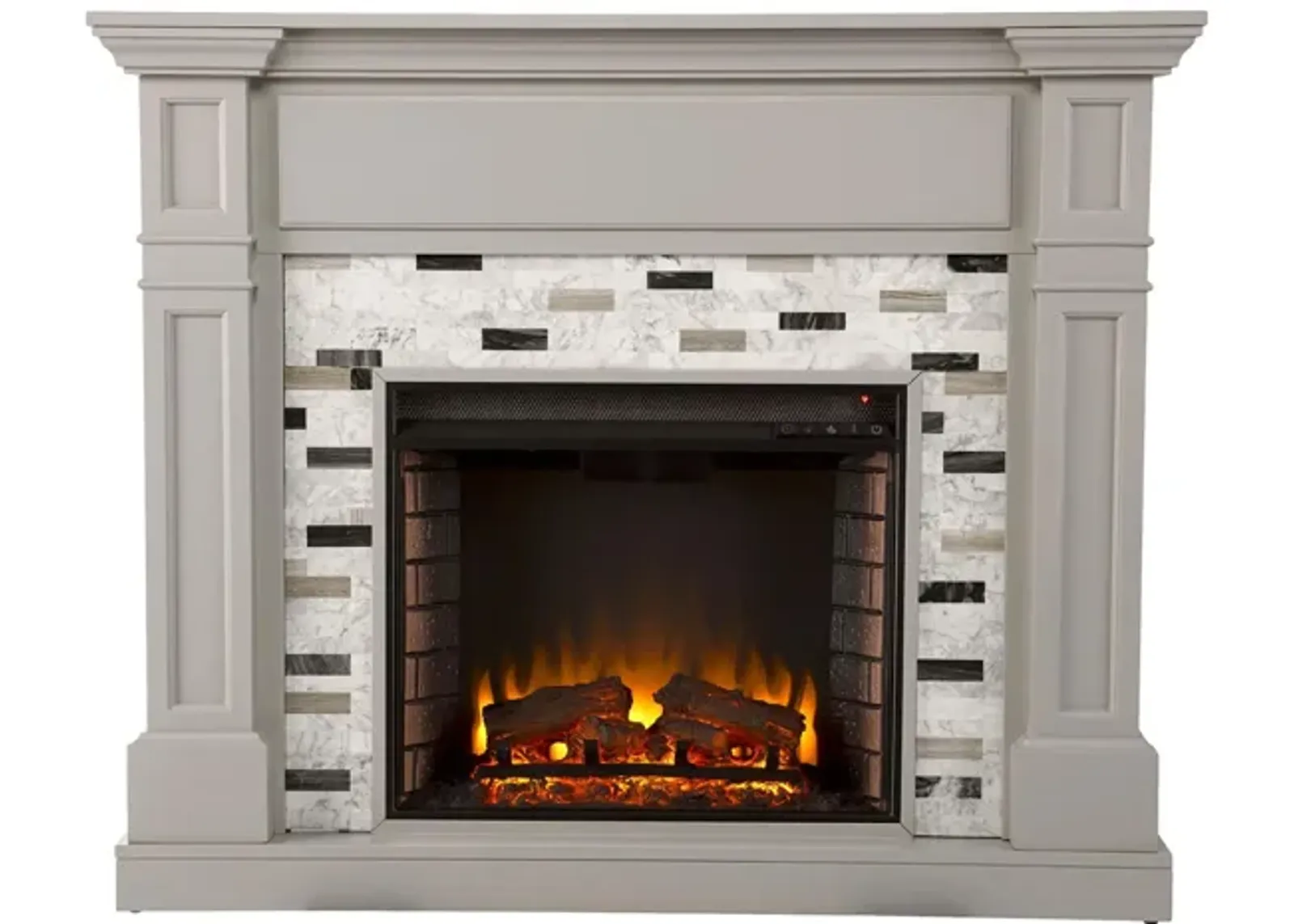 Chester LED Fireplace in Gray by SEI Furniture