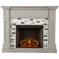 Chester LED Fireplace in Gray by SEI Furniture