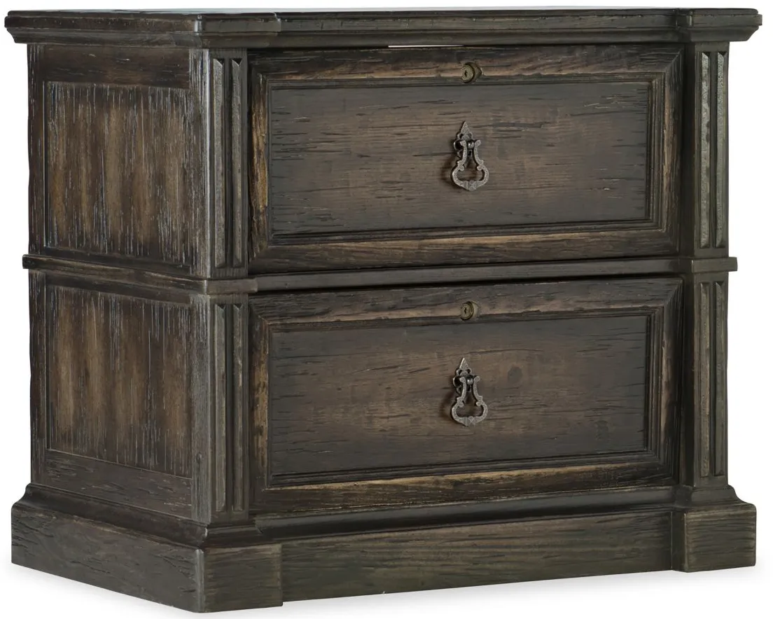 La Grange Warrenton Lateral File Cabinet in Antique Varnish by Hooker Furniture