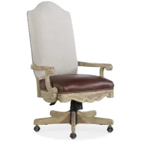 Castella Tilt Swivel Office Chair in Antique Slate by Hooker Furniture