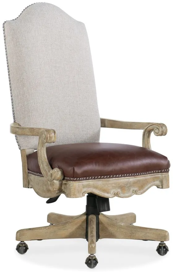 Castella Tilt Swivel Office Chair in Antique Slate by Hooker Furniture