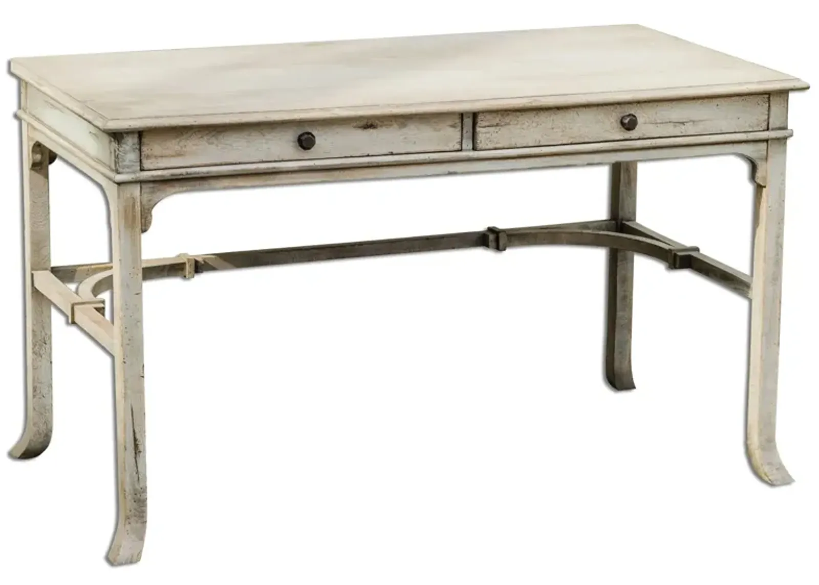 Bridgely Writing Desk in Aged White by Uttermost