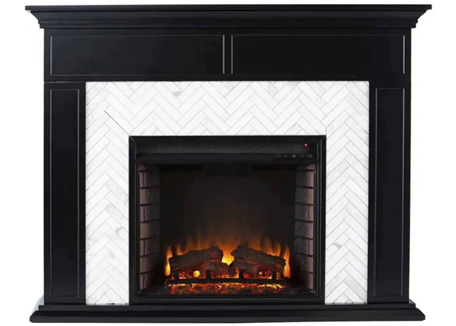 Payton Fireplace in Black by SEI Furniture