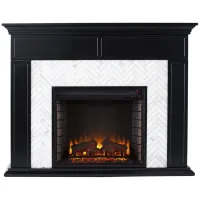 Payton Fireplace in Black by SEI Furniture
