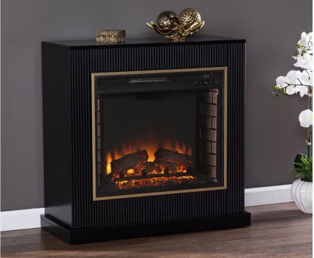 Edmonton Fireplace in Black by SEI Furniture