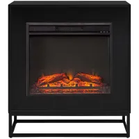 Kirkham LED Fireplace in Black by SEI Furniture