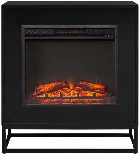 Kirkham LED Fireplace in Black by SEI Furniture