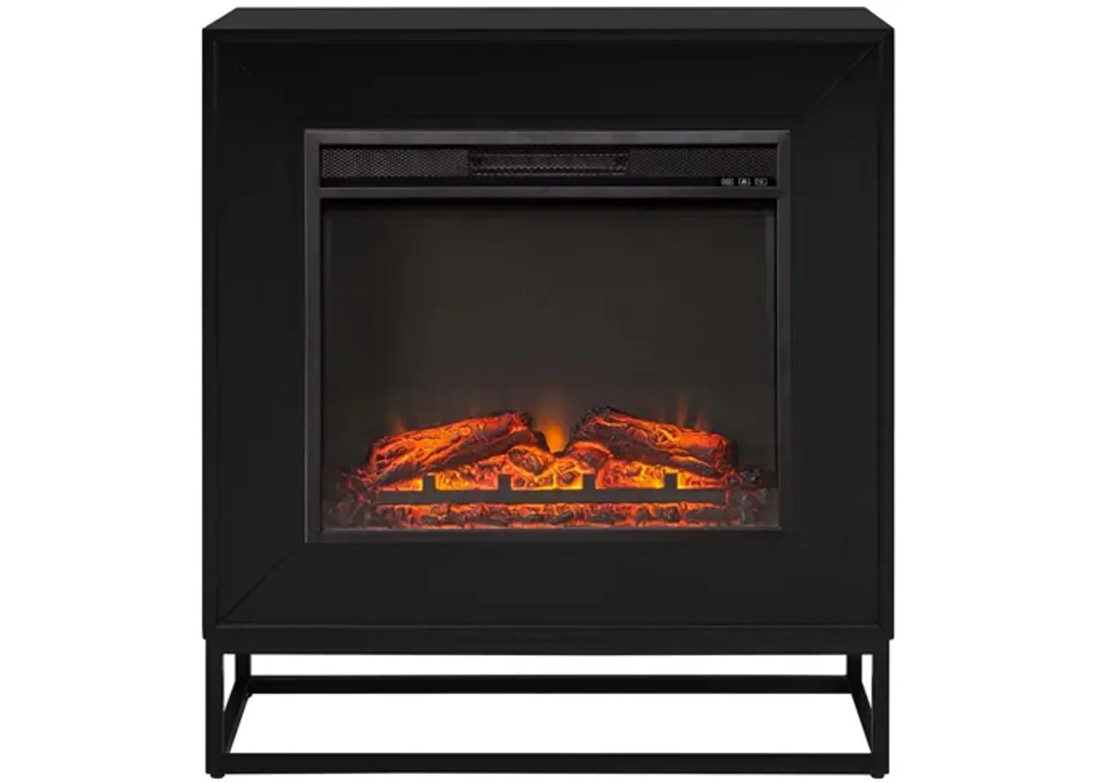 Kirkham LED Fireplace in Black by SEI Furniture