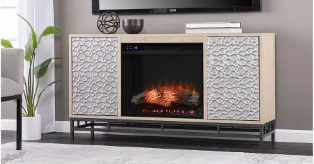 Luciana Touch Screen Fireplace Console in Natural by SEI Furniture