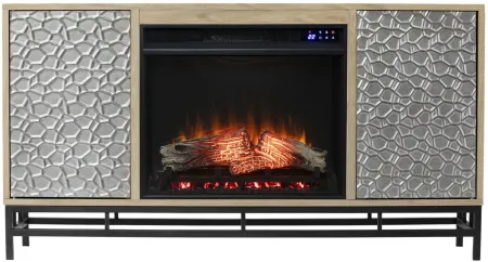 Luciana Touch Screen Fireplace Console in Natural by SEI Furniture
