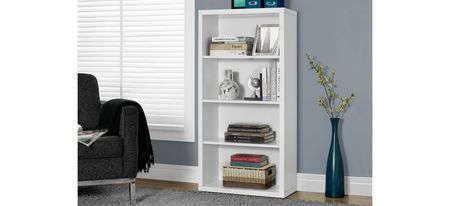 Monarch 48" Bookcase in White by Monarch Specialties