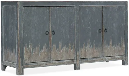 Boheme Four Door Media Console in Antique blue by Hooker Furniture
