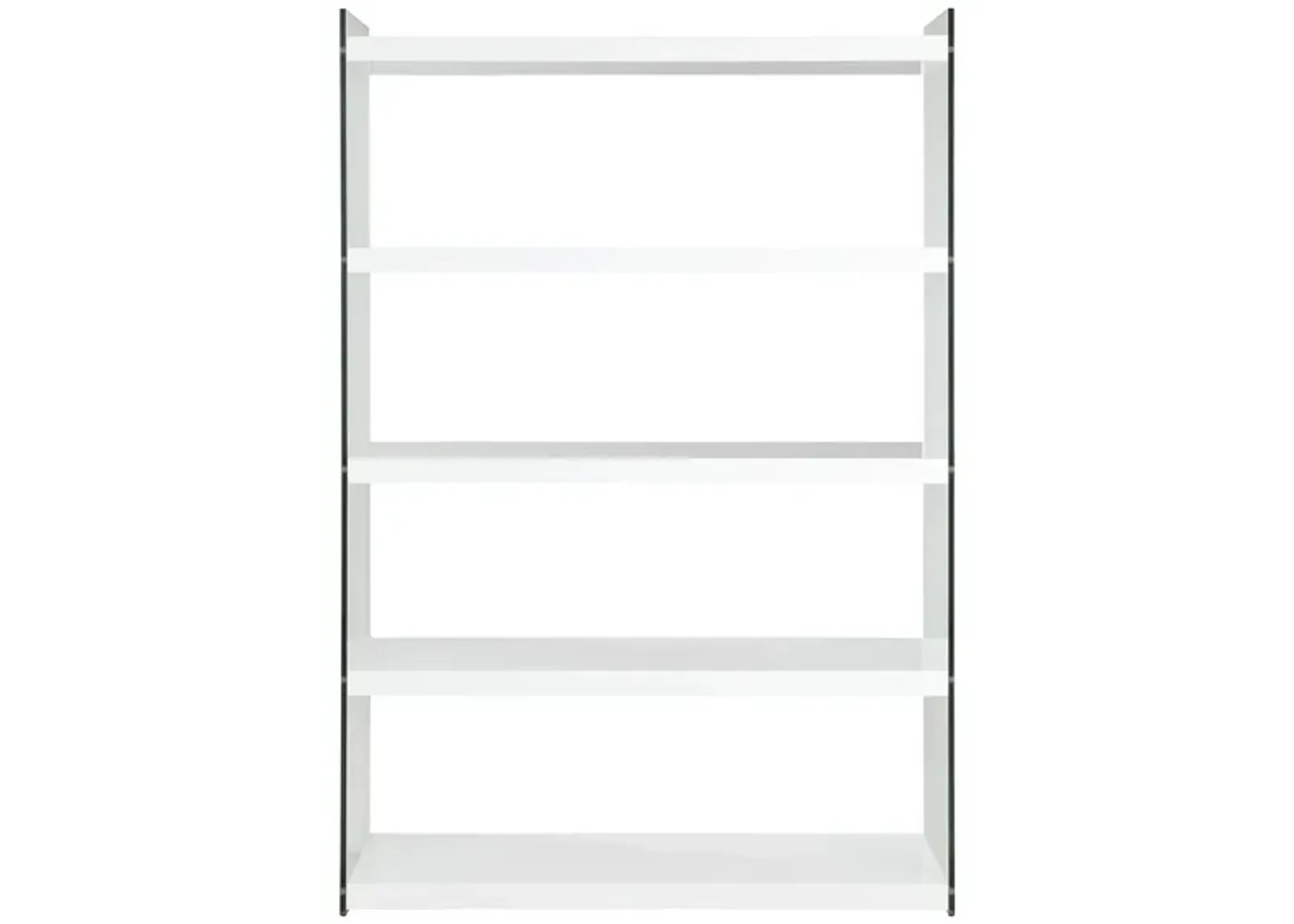 Lilly Book Case in Gloss White by Chintaly Imports