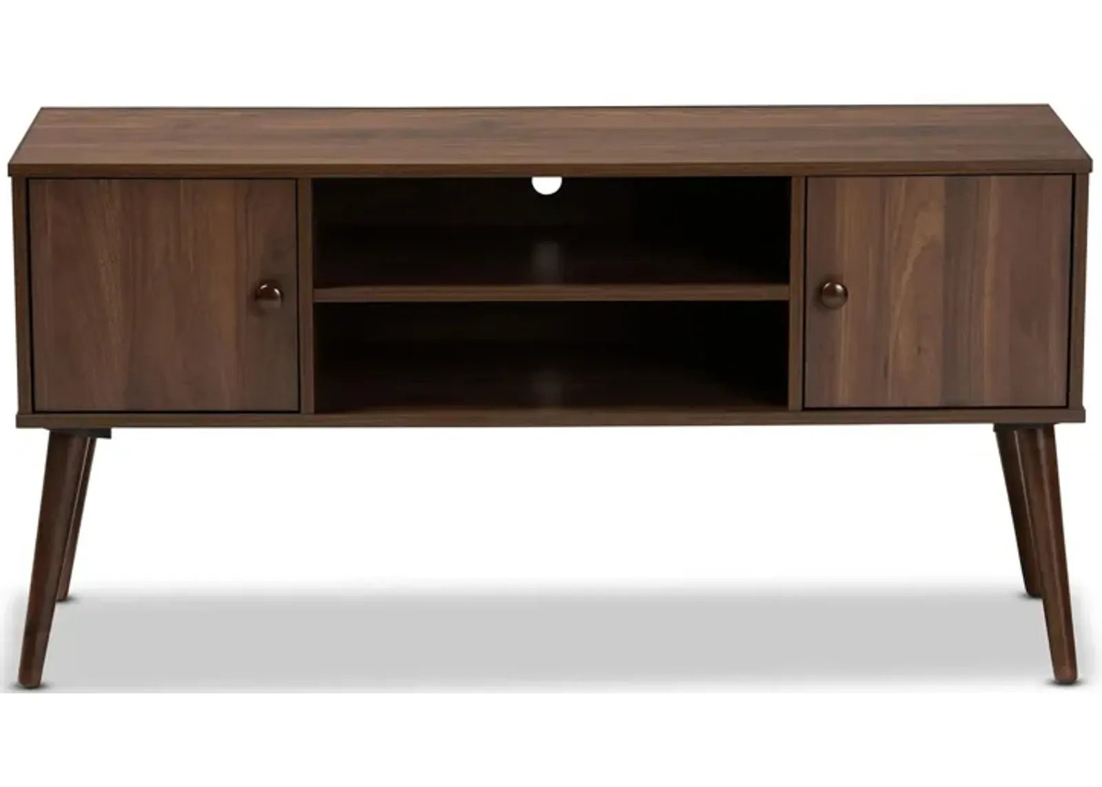 Alard 2-Door Wood TV Stand in Walnut by Wholesale Interiors