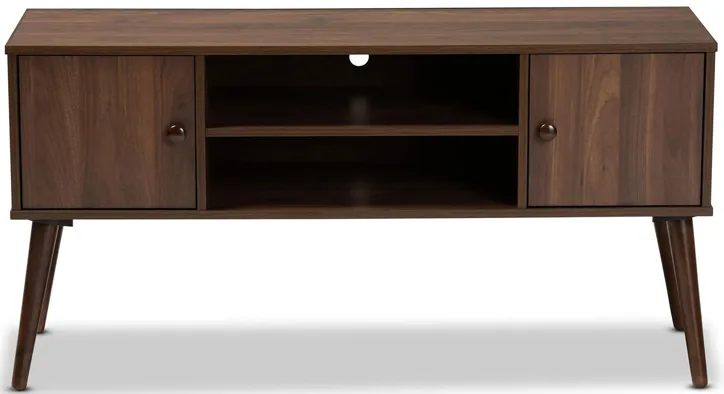 Alard 2-Door Wood TV Stand in Walnut by Wholesale Interiors